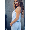 Womens Solid Color Jumpsuit Casual Trousers Jumpsuit Jeans Vest Design Fashion