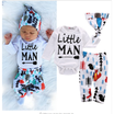 Newborn Baby Cute Girls Clothes Tops Romper Pants Leggings Hat Outfits 3PCS Set