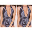 US Womens Sleepwear V-Deep Silk Pajamas Sexy Lace Romper Jumpsuit Nightwear