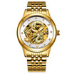 Mechanical Watch Men Automatic 3D Carved Dragon Steel Mechanical Wrist Watch
