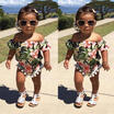 Newborn Toddler Baby Girls Off Shoulder Bodysuit Romper Jumpsuit Outfits Clothes