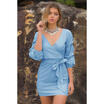 Women Floral Sexy V Neck Mini Dress Ladies Casual Summer Beach Short Dress