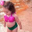 US Stock Kid Baby Girls Little Mermaid Swimwear Costume Bikini Bathing Suit 2PCS