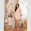 Mother&Daughter Dress Trumpet Sleeve Matching Mom Girls Dress Family Skirt