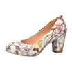 IDIFU Womens Elegant Floral Print Round Toe Low Cut Wide Width Work Shoes Block Heel Pumps IDIFU Womens Elegant Floral Print Round Toe Low Cut Wide Width Work Shoes Block Heel Pumps