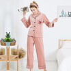 New velvet ladies pajamas new autumn&winter long sleeve two-piece suit nightgown home clothing