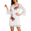 Embroidery Lace Dress with Cami Dress Twinset