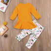 2-7Y USA Toddler Kids Girls Outfits Clothes T-shirt Tops DressPants Casual Set