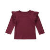Cute Baby Girl Color Long Sleeve T-shirt Tops Tee Clothes Outfit Blouse