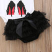 UK Newborn Baby Girl Infant Romper Jumpsuit Bodysuit Tutu Dress Outfits 2pcs