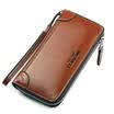 CA Men Leisure Business Retro Leather Wallet Compact Zipper Handbag Card Holder
