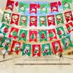 Jiesheng Christmas Laqie Christmas decorations Christmas tree package Bunting hanging flag door hanging decoration Ribbon Festival scene layout storefront pendant 12 face color style random hair