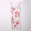 Womens Holiday Strappy Sundress Summer Floral Beach Boho Midi Swing Silk Dress
