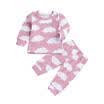 Newborn Baby Boys Girl Tops T-shirt Long Pants 2PCs Set Clothes Outfits 0-3T
