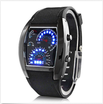 Mens Fashion Black Stainless Steel Luxury Analog Quartz LED Wrist Watch