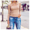 Fashion Women Long Sleeve Shirt Casual Crochet Blouse Loose Cotton Tops T-Shirt