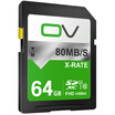 OV SD card 64G 80MB s memory card class10 high-speed storage SDHC SLR digital camera professional high-definition camera car flash memory card OV SD card 64G 80MB s memory card class10 high-speed storage SDHC SLR digital camera professional high-definition camera car flash memory card
