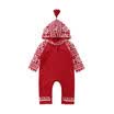 US XMAS Newborn Baby Kids Girl Boy Hooded Romper Jumpsuit Outfits Cotton Clothes