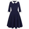 Vintage Peter Pan Collar Two Tone Dress