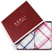 Sanli pure cotton gauze plaid series towel 34 × 75cm AB version of the pros&cons of the face wash towel gift box 2