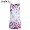 Womens Bandage Sleeveless Evening Party Cocktail Club Short Mini Flower Dress