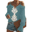 Fashion Women Ladies Boho Off Shoulder Casual Shirts Loose Blouse T-Shirt Tops
