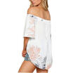 Boho Women Off Shoulder Casual Solid Shirts Lace Top Tees Blusas Blouse Tops HOT