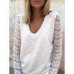 Women Long Sleeve Lace T Shirts Fashion Ladies Autumn Casual Blouse Tops Shirt