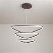Baycheer HL487491 Dark Brown Multi Light Pendant 46 W Warm Light Brushed Aluminum Chandelier