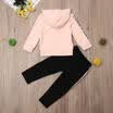 Newborn Kids Baby Girls Hooded Tops T-shirt Pants Tracksuit Sports Suit Outfits