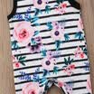 Newborn Kids Baby Girls Flower Romper Bodysuit Jumpsuit Headband Outfits Sunsuit