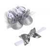 Baby Newborn Toddler Girls Crib Lace Bow Princess ShoesHeadband Pram Prewalker