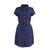 Women Short Sleeve Denim Jeans Dress Button Pocket Casual Top Shirt Mini Dresses