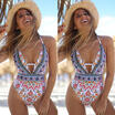 2018 Women One Piece Monokini Push Up Bikini Swimwear Swimsuit Bathing Plus Size