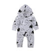 Baby Infant Boy Girl Romper Hooded Jumpsuit Dinosaur Bodysuit Outfits Clothes