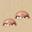 Baycheer HL478972 Modern Simple Style 1-Light Ceiling Pendant Light Fixture with Burnished Metal Dome Shade 118"Width