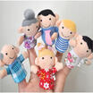 6 PCS Baby Kids Plush Cloth Play Game Learn Story Family Finger Puppets Toys Set
