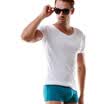 St Paul Men&39s Vest Men&39s cotton V-neck T-shirt thread short-sleeved ZPU-3002 white XXXL