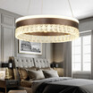 Baycheer HL487581 Personality Brushed Aluminum Circular LED Chandelier in Brown 118" Wide White Light