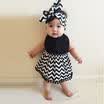 Newborn Infant Baby Girls Dress Backless Striped Casual Outfit Clothes Dresses