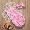 US Seller Infant Baby Girls Clothes Checks Romper Jumpsuit Bodysuit Outfits Set