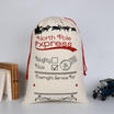 Christmas Cotton Linen Sack Drawstring Jewelry Bag Candy Pouch Favor Gift Holder