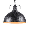Baycheer HL478997 20CM Weathered Steel Ceiling Pendant Light Fixture with Metal Dome Shade