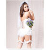 US Womens Bride Lace Babydoll Night Dress Sleepwear Off Shoulder Lingerie Suit