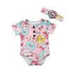 Doughnut Newborn Kids Baby Girls Floral Romper Bodysuit Clothes Outfits Summer