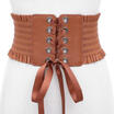Women Fashion Stretch Belt Tassels Elastic Buckle Wide Dress Corset Waistband B1