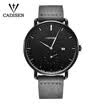 CADISEN C2037 Reloj Hombre Deporte Cronógrafo Correa de cuero PU Movimiento de cuarzo Reloj Reloj casual impermeable para hombres