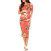 Pregnant Women Long Maxi Gown Photography Chiffon High Slit Maternity Dress Lady