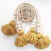 Wooden Bead Handmade Baby Beaded Pendant Fringed Nursery Room Decor