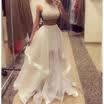 2015 Champagne Two Piece Prom DressesCustom Made Women Long Evening Party Dress